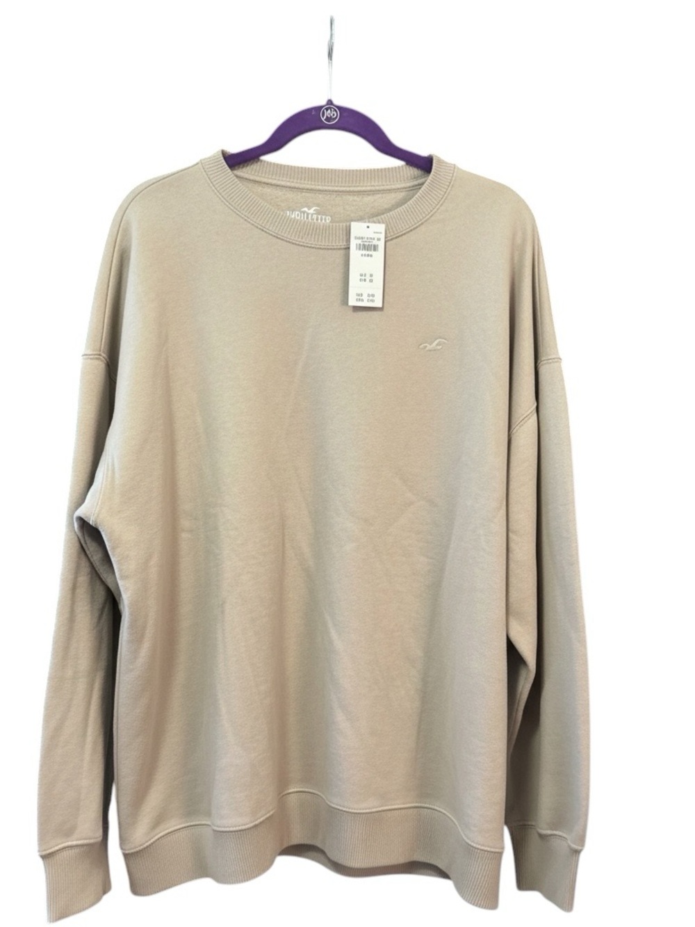 Hollister Neutral Beige Crewneck Sweatshirt